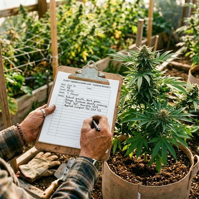 Anotações agronômicas em campo ensolarado